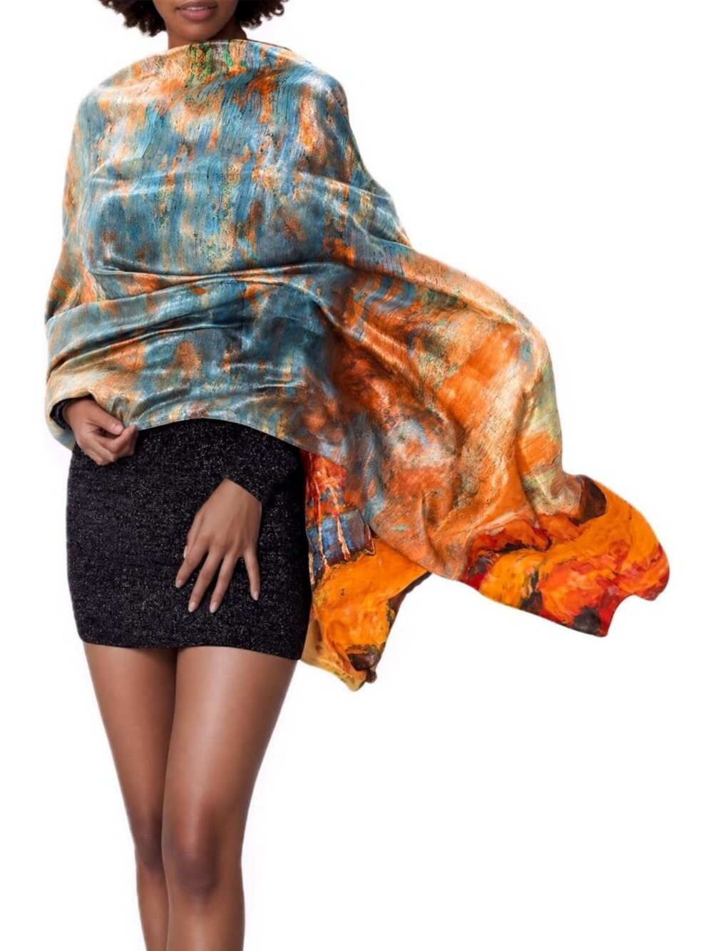 Extra Large 100% Mulberry Silk Scarf Shawl Wrap for Women - Elegant Fashion